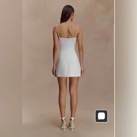 MESHKI - Kingsley Beaded Neckline Mini Dress - Picture 3 of 5